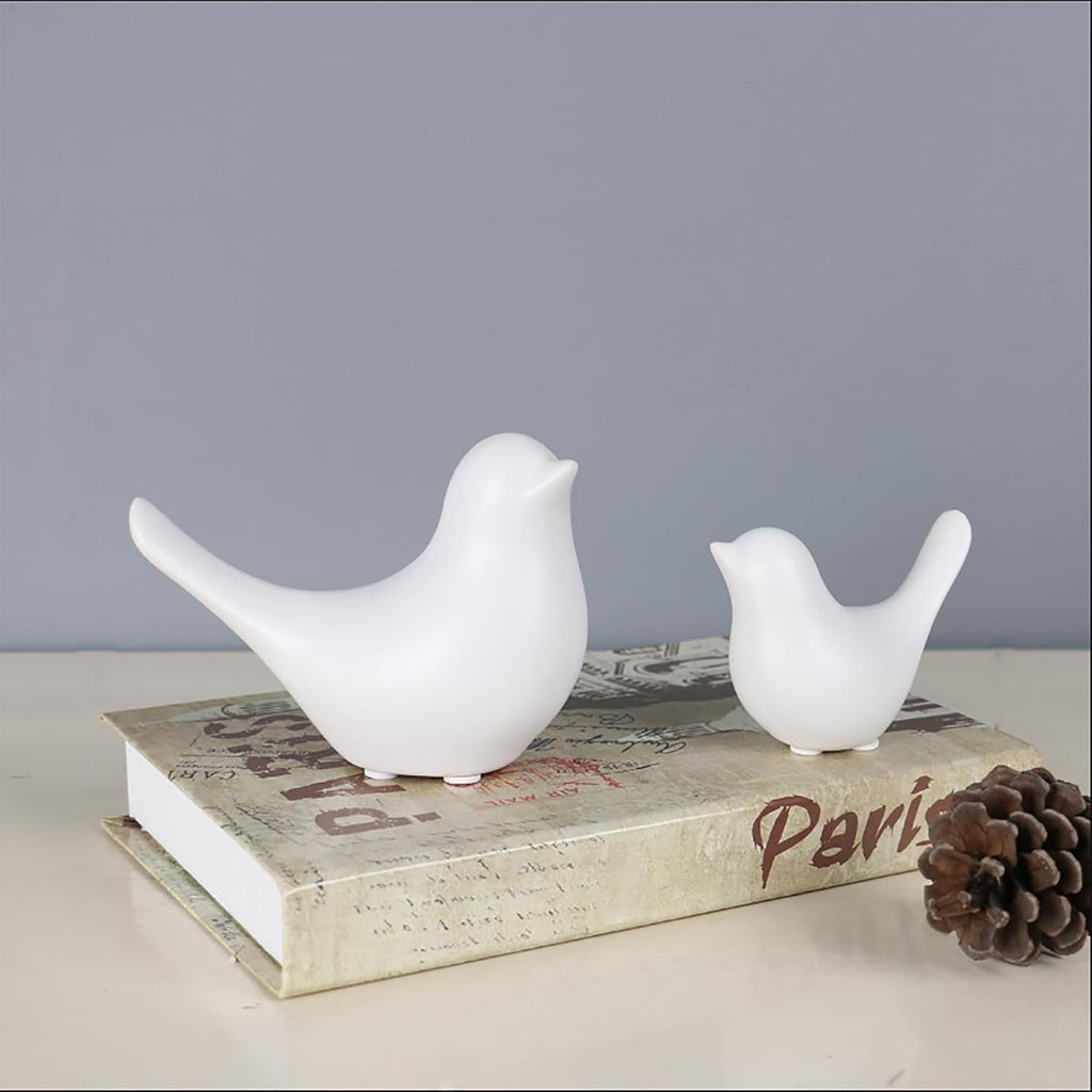 Small Animal Statues Home Decor Modern Style White Decorative Ornaments for Living Room, Bedroom, Office Desktop, Cabinets