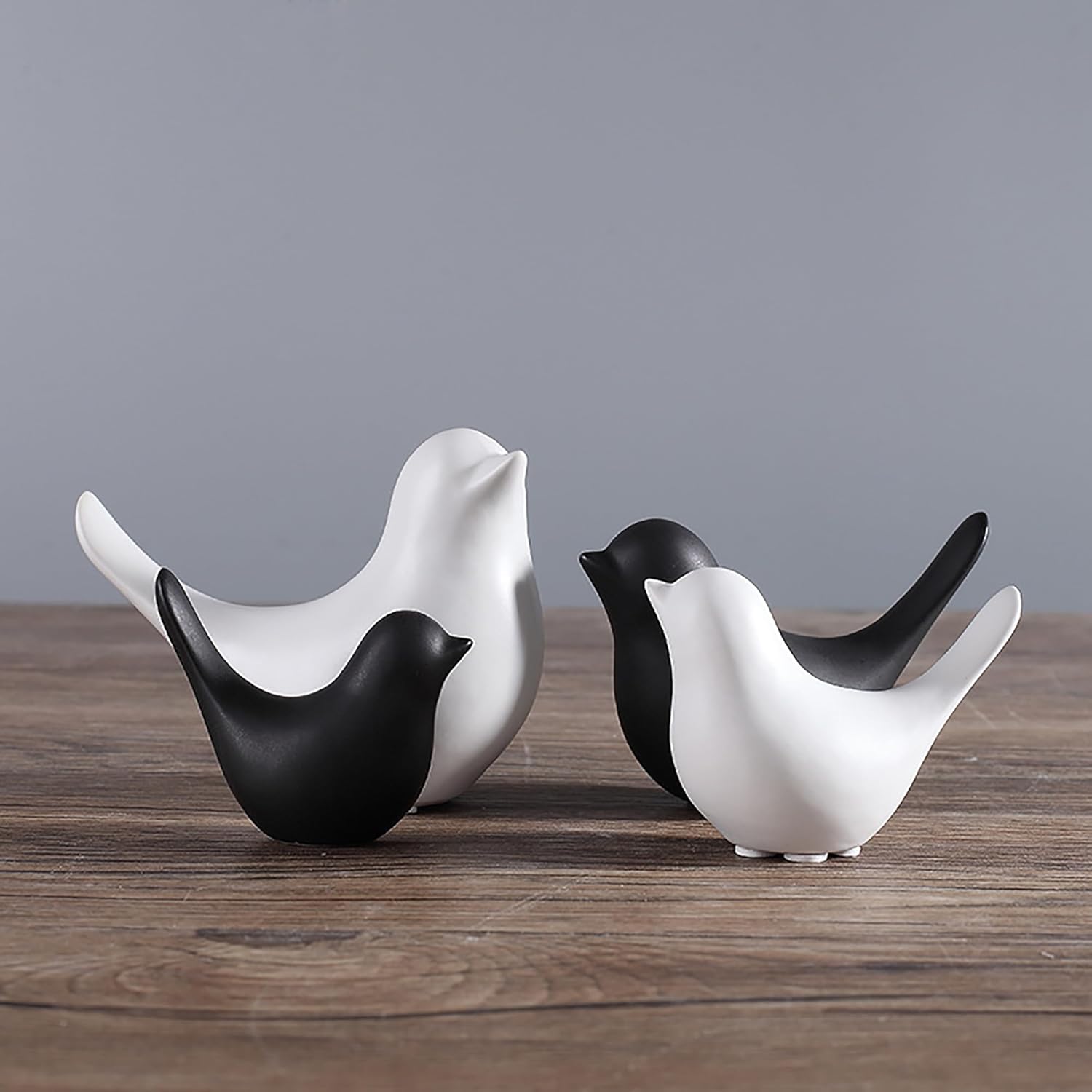 Small Animal Statues Home Decor Modern Style White Decorative Ornaments for Living Room, Bedroom, Office Desktop, Cabinets